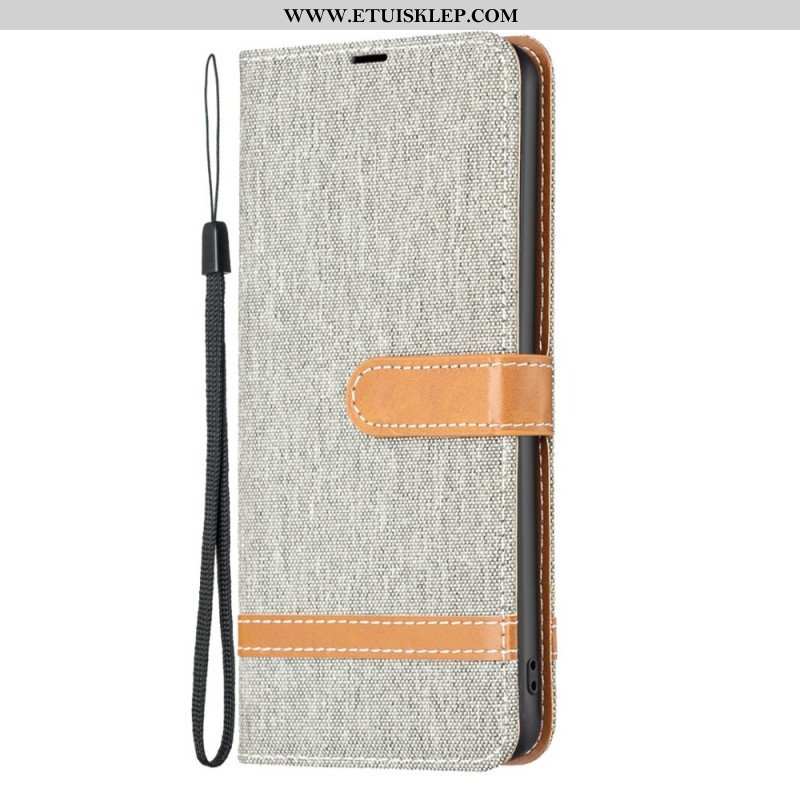 Etui Folio do Samsung Galaxy S23 Ultra 5G Płótno I Smycz